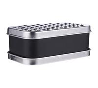 BUGUUYO Rallador de Queso Negro de Acero Inoxidable Contenedor, Utensilio Multifuncional para Cocina y Restaurante, Fácil de Usar y Práctico para Zanahorias y Ajo