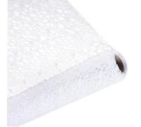 BUGUUYO Rollo Seguro Blanco de Gasa Jacquard para Manualidades Infantiles, Diseño Largo y Grande para Arte y Decoración de Fiestas y Puertas