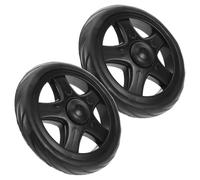 BUGUUYO Ruedas de Repuesto para Carrito Compra 2 Piezas Plástico Negro Diseño Compacto Ruedas Giratorias Pequeñas para Escaleras y Uso en Carros Utilitarios