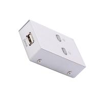 BUGUUYO Selector USB 20 Automático para Impresora y Escáner Conmutador de 2 Puertos para Compartir Dispositivos Compatible PC Adecuado para Oficina y Hogar sin Cables Interruptor de