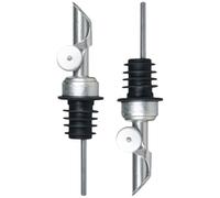 BUGUUYO Set de 2 Picos Vertedores de Acero Inoxidable con Tapa, Antigoteo y Fácil de Desmontar para Botellas de Licor y Aceite en Cocina y Bar