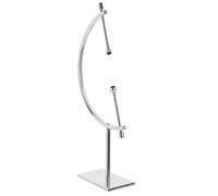 BUGUUYO Soporte Acero Inoxidable Plata de Esfera de Cristal de Metal Ajustable Clip Tipo Calibrador , Estable para Exhibición en Museos y Vitrinas
