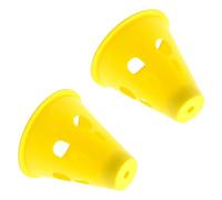 BUGUUYO Tapones de Advertencia para Clavos de Tienda de Campaña 2 Piezas Color Amarillo Luz de Advertencia para Camping Cubierta Protectora de PE para Clavos Accesorios para Acampar