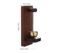 BUGUUYO Timbre de Puerta de Madera Campana de Latón Timbre Colgante Vintage Cinta Adhesiva para Tienda y Hogar Campanilla Decorativa para Entrada Sonido Suave