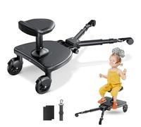 BugyKido Patinete Carro Bebe Universal, Tablero Buggy Board con Asiento Más Alto, Más Ancho y Cómodo, y Zonas de Reposapiés Más Amplias, Compatible con el 99% de los Cochecitos, Carga 25kg