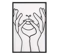 Buhdjfnke 1 Pieza de Decoración de Pared con Líneas de Metal Engrosadas, Silueta Simple de Cuerpo Femenino, Línea Abstracta, Decoración para el Hogar, Esculturas de Pared.