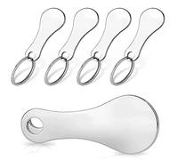 Buhdjfnke 10 unidades de acero inoxidable para carro de la compra como llave colgante se puede quitar directamente