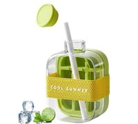 Buhdjfnke 2-In-1 Icecube Tray & Water Bottle Combo Vertical Icecube Tray with Lid EasyPress To Release For Freezer A