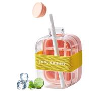 Buhdjfnke 2-In-1 Icecube Tray & Water Bottle Combo Water Bottle Combo EasyPress To Release For Freezer B