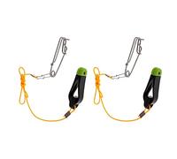 Buhdjfnke 2 Piezas Agarre de Poder MáS Lanzamiento de LíNea 17 Pulgadas LíDer de Pesca con Clip de Apilador de LiberacióN de Downrigger con Clips de PresióN de Palangre