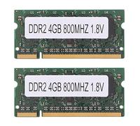 Buhdjfnke 2 Uds DDR2 4GB 800Mhz Laptop Ram PC2 6400 2RX8 200 Pines SODIMM para Laptop Memory