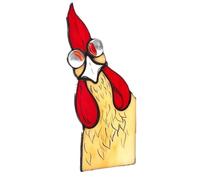 Buhdjfnke 3 Uds., Divertido Gallo Que Mira Furtivamente, Decoración de Esquina de Ventana, Adorno de Pollo Acrílico Teñido Hecho A Mano, Atrapasol, Colgante de Ventana de Pared