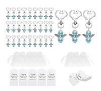 Buhdjfnke 30 Conjunto de la de la Suerte, de de la, Recuerdo del de la, Regalos de Baby Shower para Invitados (Azul Verde)