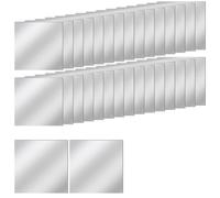 Buhdjfnke 30 Piezas de Mini Azulejos de Espejo Acrílicos Autoadhesivos, Pequeños Azulejos de Espejo Cuadrados de Alta Definición de 4 Pulgadas para Manualidades, 10 X 10 cm