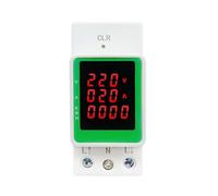 Buhdjfnke 3IN1 100A AC160-275V Voltaje Corriente KWH Monitor de EnergíA EléCtrica Medidor VOLT AMP VoltíMetro AmperíMetro VatíMetro Din Rail