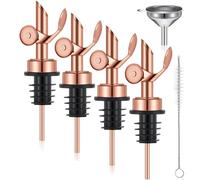 Buhdjfnke 4 Piezas de Vertedores de de Acero Inoxidable con Peso, Boquilla de Apertura y Automáticos, Color Rosa