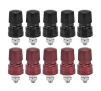 Buhdjfnke 5 Pares de Postes de Unión Chapados en Latón, Terminal de Rosca M6, Amplia Aplicación, Fácil de Distinguir, Fuerte Conductividad