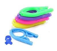 Buhdjfnke 5 x Percha Gancho de Ropa Plegable Portatil de Viaje Multicolor - Color al Azar + Lazo de Cable Azul