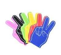 Buhdjfnke 6 Piezas Dedos de Animación para Animar Deportes Accesorios de Porristas Guantes de Dedo de Mano Dedo de Aficionado Deportivo para la Copa de Europa