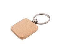 Buhdjfnke 60Pcs de Madera Cuadrado en DIY Etiqueta de Regalo de Etiqueta