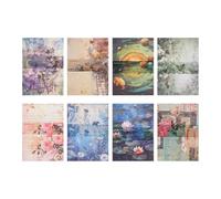 Buhdjfnke 8 Juegos de Libros de Papel de Material Vintage DIY Scrapbooking Diario áLbum Papel de Fondo Suministros para Diario, 800 Hojas en Total