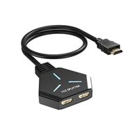 Buhdjfnke Adaptador de 1 Entrada y 2 Salidas, Divisor de Cable HD 4K30HZ, Divisor en y de Doble Puerto para Monitor LCD, Portátil, TV, Divisor HD.