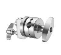 Buhdjfnke Adaptador de Montaje de Soporte de Luz Multifuncional, Soporte de Cabezal Giratorio de Alta Resistencia, Cabezal de Agarre para Brazo de Extensión de Soporte (Plateado)