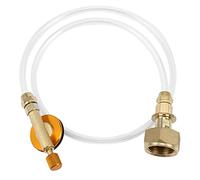 Buhdjfnke Adaptador de Recarga de Propano Manguera de Gas de La Estufa de Camping de Picnic Manguera Adaptador de Tubo de Gas de Tanque Plano Ajustable de Doble Cara