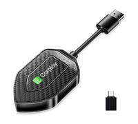 Buhdjfnke Adaptador Inalámbrico 2 en 1 Adaptador Inalámbrico Carplay para Android Adaptador para Automóvil Android Convertir Cable A Caja Inalámbrica Carplay