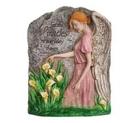 Buhdjfnke Adornos de Resina para Decoración de Jardín, Patio, Pared, Estilo Pastoral Retro, de Hadas con Flores en Relieve