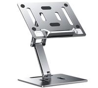 Buhdjfnke Atril de Lectura de Aleación de Aluminio, Ajustable, Plegable, con Múltiples Alturas y Ángulos para Leer Libros y Tabletas.