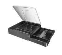 Buhdjfnke Bandeja de Cubiertos de Doble Capa con Tapa, Organizador de Cajones para Utensilios, Soporte para Cubiertos con Tapa