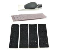 Buhdjfnke Bloque de lijado manual, extracción de polvo, lijadora manual, multiagujero, con papel de lija para pulir madera, detalles de coche