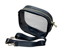 Buhdjfnke Bolso Transparente para Eventos en Estadios, Bolso Cruzado Transparente, Bolso Transparente para Conciertos Festivales Deportes Negro