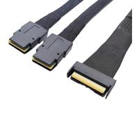 Buhdjfnke Cable Adaptador de Servidor PCIE5.0 MClO X8 MCIO 8i(74P) A Doble SFF-8087 Cable de Conexión Cable Adaptador de Servidor Cable de Servidor