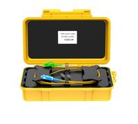 Buhdjfnke Caja de Cable de Lanzamiento OTDR de Fibra Óptica, Eliminador de Punto Muerto, Caja de Cable de Transmisión OTDR de Anillo de Fibra Óptica de 150 M SC/UPC-LC/