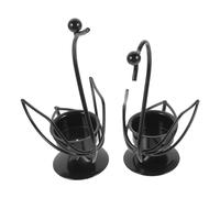 Buhdjfnke Candelero de Hierro Cisne, Candelabro de Metal, Candelabros Altos, DecoracióN de Mesa de Comedor, Soporte de Hierro Forjado para Amantes de la Boda A