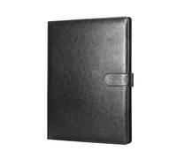 Buhdjfnke Carpeta de Piel A4 Carpeta de Contrato de Negocios Multifuncional con Notas Carpeta de PapeleríA de Negocios Negro