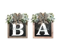 Buhdjfnke Carta para Puerta Delantera, Letrero de Madera, Colgante, Letrero de, Decoración, Manualidades, Colgante para Puerta