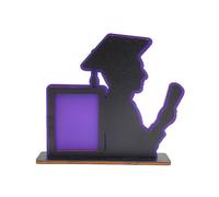 Buhdjfnke Clase de 2024 de Graduación Mesa de Madera de Fotos de Graduación Adornos de Escritorio para el Hogar Se Adapta una Retratos Verticales,D