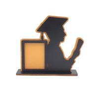 Buhdjfnke Clase de 2024 de Graduación Mesa de Madera de Fotos de Graduación Adornos de Escritorio para el Hogar Se Adapta una Retrato Vertical,e