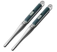 Buhdjfnke Clip para Carne de Acero Inoxidable 304, Herramientas de Cocina, Pinza para Pala para Parrilla de Panqueques, Pinzas para Barbacoa, Pinza para Pala para Pescado Frito, Azul