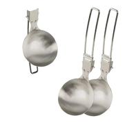 Buhdjfnke Cocina Al Aire Libre Camping Cuchara de Sopa Montañismo Mochilero Olla Portátil Cuchara de Sopa Cuchara de Sopa Plegable Portátil A