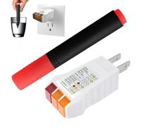 Buhdjfnke Comprobador de Puesta A : Comprobador de Tomacorrientes y Medidor de Conductividad para la Puesta A de Sábanas, Tapetes, Mantas, Fundas de Almohada y Pulseras.