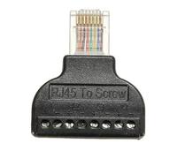 Buhdjfnke Conector RJ45 a adaptador de 8 pines 8P8C bloque de terminales de tornillo de cabeza de cristal