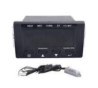 Buhdjfnke Control de Temperatura y Humedad del Termostato de Incubadora HT-10 con Indicador de HumidificacióN y Calentamiento 110-220V Negro
