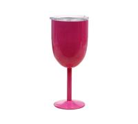 Buhdjfnke Copa de Vino de Acero Inoxidable de Doble Capa Color de Copa Vaso de Gran Capacidad Resistente Copa de Vino Rojo Rosa