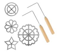 Buhdjfnke Cortador de Galletas con Forma de Pétalo, Juego de Cortadores Tradicionales Españoles, Juego de Cortadores de Sellos para Cocinar, Juego de Cortadores de Gofres