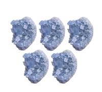 Buhdjfnke Cristales de celestina cruda, piedras de cristal de forma irregular, muestras de piedras preciosas para la colección de piedras. Como decoración para el estante de la casa