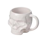Buhdjfnke de calavera de Halloween con de cerámica sin tapa divertida para agua, leche y , de modelado , 600 ml